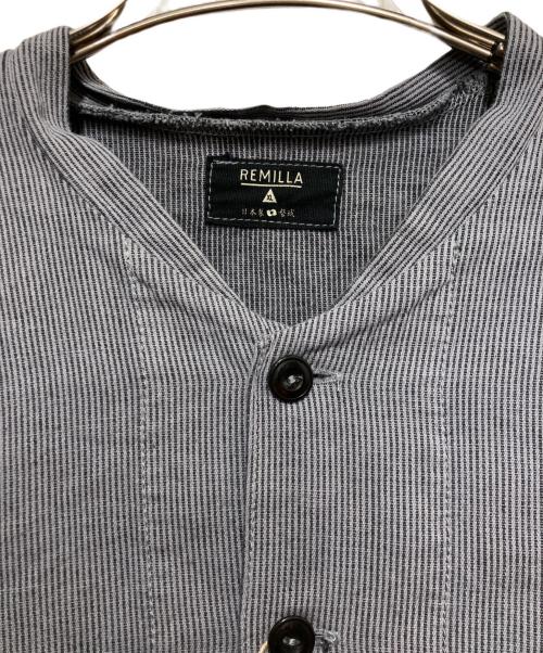 REMILLA（レミーラ）REMILLA (レミーラ) 6.6ozヒッコリーシャツ グレー サイズ:XLの古着・服飾アイテム
