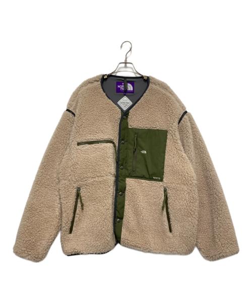 THE NORTHFACE PURPLELABEL（ザ・ノースフェイス パープルレーベル）THE NORTHFACE PURPLELABEL (ザ・ノースフェイス パープルレーベル) Wool Boa Fleece Field Cardigan ベージュ サイズ:XLの古着・服飾アイテム