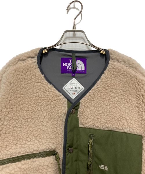 THE NORTHFACE PURPLELABEL（ザ・ノースフェイス パープルレーベル）THE NORTHFACE PURPLELABEL (ザ・ノースフェイス パープルレーベル) Wool Boa Fleece Field Cardigan ベージュ サイズ:XLの古着・服飾アイテム