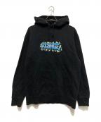 X-LARGEエクストララージ）の古着「EMBROIDERY GRAFFITI HOODED」｜ブラック