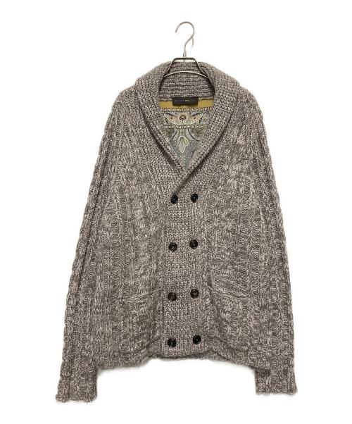 ETRO（エトロ）ETRO (エトロ) カシミヤショールカラーカーディガン グレー サイズ:XXLの古着・服飾アイテム