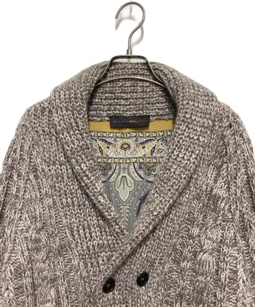 ETRO（エトロ）ETRO (エトロ) カシミヤショールカラーカーディガン グレー サイズ:XXLの古着・服飾アイテム
