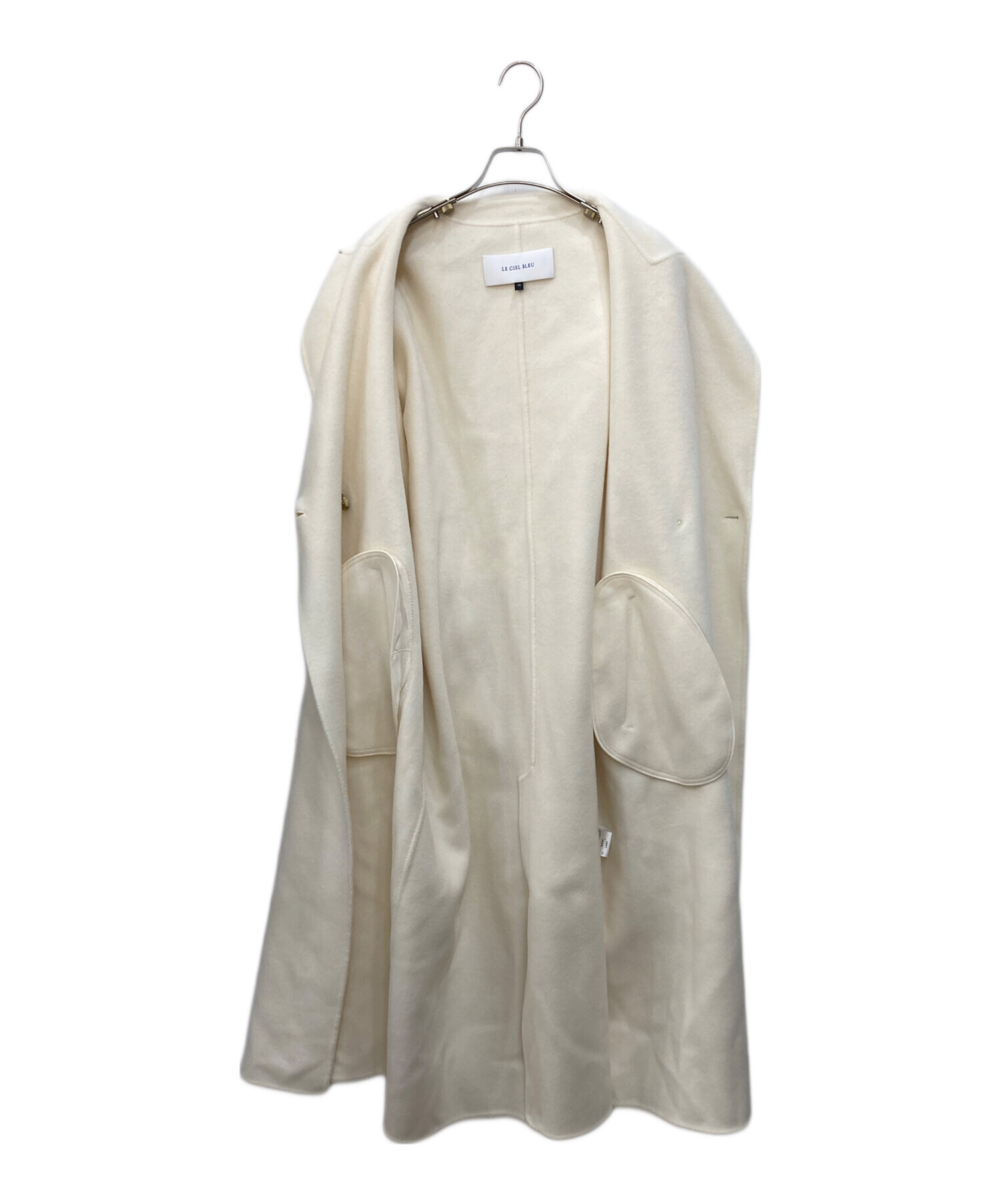 美品✨️アイレネ　ルシェルブルー ロングコート　オーバーサイズ　金ボタン LE CIEL BLEU (ルシェルブルー) ダブルフェイスロングコート