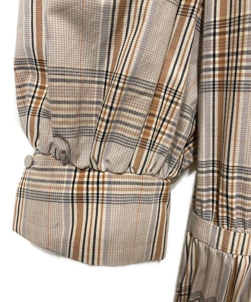 Snidel（スナイデル）Snidel (スナイデル) ボウタイシャツワンピース ブラウン サイズ:FREEの古着・服飾アイテム