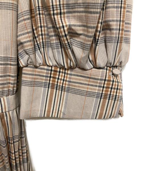 Snidel（スナイデル）Snidel (スナイデル) ボウタイシャツワンピース ブラウン サイズ:FREEの古着・服飾アイテム