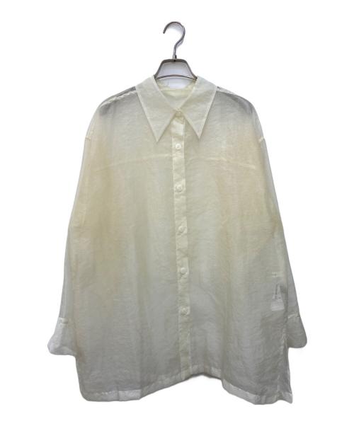 FRAY ID（フレイ アイディー）FRAY ID (フレイ アイディー) ソフトリンクルオルガンシャツ ベージュ サイズ:Freeの古着・服飾アイテム