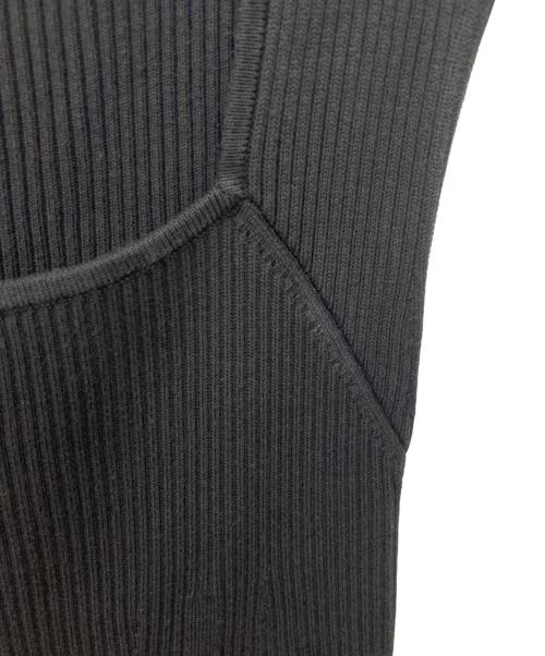 FRAY ID（フレイ アイディー）FRAY ID (フレイ アイディー) スクエアネック リブドレス ブラック サイズ:FREEの古着・服飾アイテム