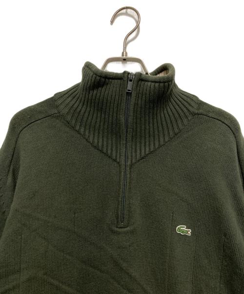 LACOSTE（ラコステ）LACOSTE (ラコステ) ハーフジップニット カーキ サイズ:SIZE 7の古着・服飾アイテム