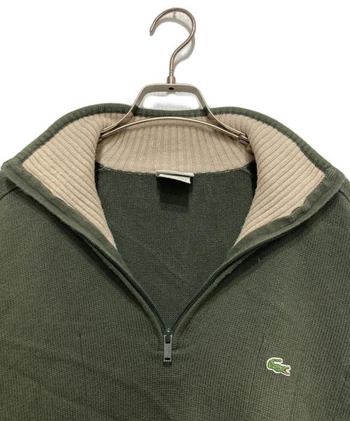 LACOSTE（ラコステ）LACOSTE (ラコステ) ハーフジップニット カーキ サイズ:SIZE 7の古着・服飾アイテム