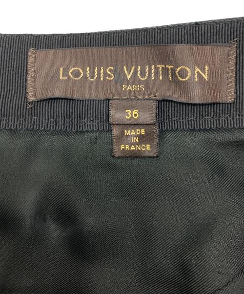LOUIS VUITTON（ルイ ヴィトン）LOUIS VUITTON (ルイ ヴィトン) サイドリボンツイードスカート ブラウン サイズ:SIZE 36の古着・服飾アイテム