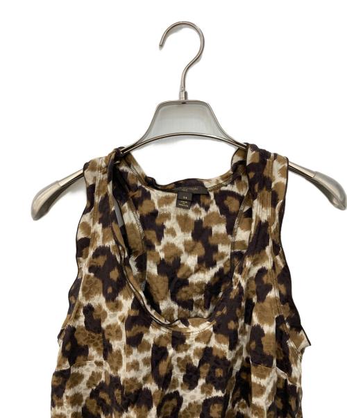 LOUIS VUITTON（ルイ ヴィトン）LOUIS VUITTON (ルイ ヴィトン) ノースリーブシルクブラウス ブラウン サイズ:SIZE 34の古着・服飾アイテム