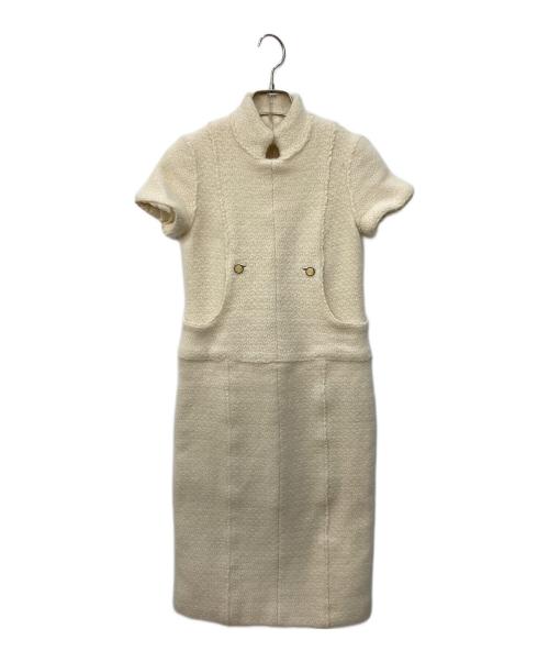 CHANEL（シャネル）CHANEL (シャネル) ツイードワンピース アイボリー サイズ:SIZE 36の古着・服飾アイテム