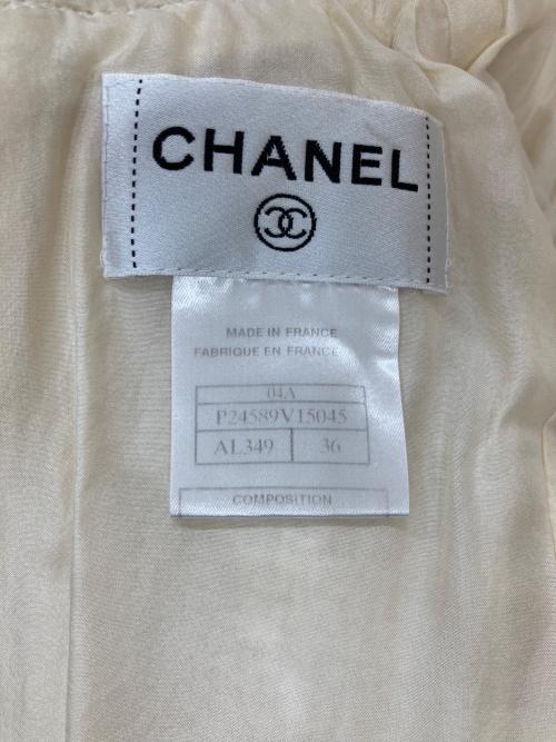 CHANEL（シャネル）CHANEL (シャネル) ツイードワンピース アイボリー サイズ:SIZE 36の古着・服飾アイテム