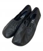 SHISEIDOシセイドウ）の古着「ギャザーバレエシューズ」｜ブラック