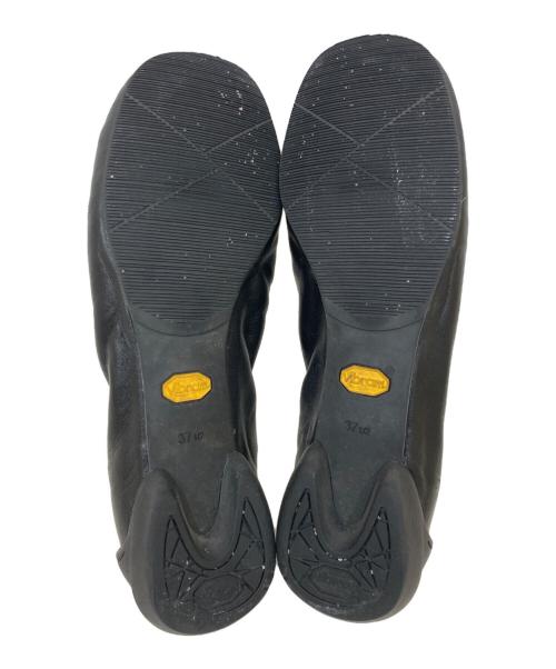 SHISEIDO（シセイドウ）SHISEIDO (シセイドウ) ギャザーバレエシューズ ブラック サイズ:SIZE 37 1/2の古着・服飾アイテム