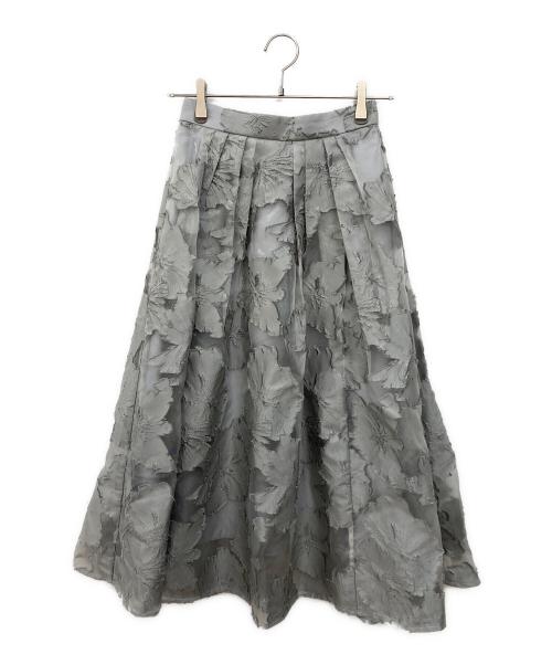 Apuweiser-riche（アプワイザーリッシェ）Apuweiser-riche (アプワイザーリッシェ) シアージャガードタックスカート グレー サイズ:SIZE 1の古着・服飾アイテム