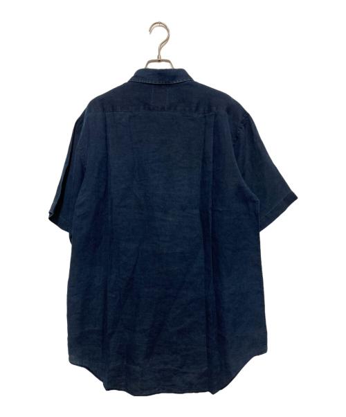 LANVIN（ランバン）LANVIN (ライバン) リネンシャツ ネイビー サイズ:Mの古着・服飾アイテム