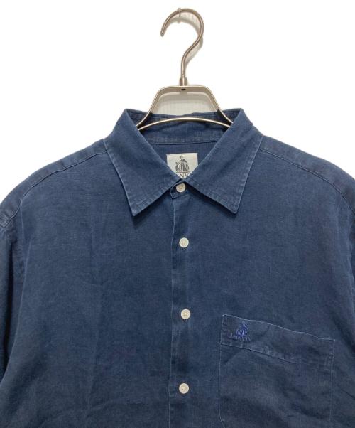 LANVIN（ランバン）LANVIN (ライバン) リネンシャツ ネイビー サイズ:Mの古着・服飾アイテム