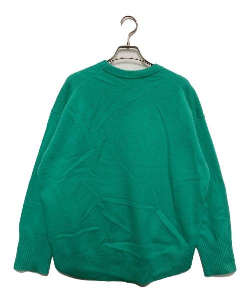 MACPHEE（マカフィー）MACPHEE (マカフィー) ラムカシミヤ ハイゲージ クルーネックプルオーバー グリーン サイズ:Sの古着・服飾アイテム
