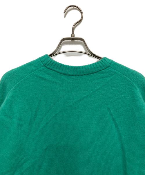 MACPHEE（マカフィー）MACPHEE (マカフィー) ラムカシミヤ ハイゲージ クルーネックプルオーバー グリーン サイズ:Sの古着・服飾アイテム