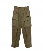 German militaryジャーマンミリタリー）の古着「ウールカーゴパンツ」｜カーキ