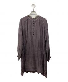 tukuroi by SUNVALLEY（ツクロイバイサンバレー）の古着「リネンジャガードヘンリーチュニック」｜パープル