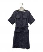 HER LIP TOハーリップトゥ）の古着「Classic Tweed Mini Dress」｜ネイビー