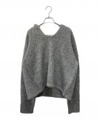 NKNITンニット）の古着「ニットパーカー」｜グレー