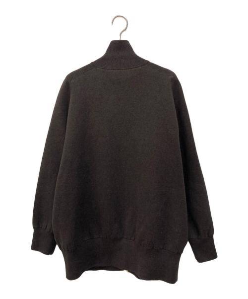 Curensology（カレンソロジー）Curensology (カレンソロジー) ダブルフェイスニットジャケットブルゾン ブラウン サイズ:Freeの古着・服飾アイテム