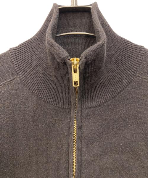 Curensology（カレンソロジー）Curensology (カレンソロジー) ダブルフェイスニットジャケットブルゾン ブラウン サイズ:Freeの古着・服飾アイテム