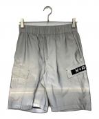 M+RC NOIRマルシェノア）の古着「メタリックカーゴハーフパンツ」｜シルバー