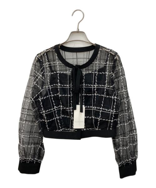 JILL BY JILLSTUART（ジル バイ ジルスチュアート）JILL BY JILLSTUART (ジル バイ ジルスチュアート) シアーチェックセットアップ ブラック サイズ:FREEの古着・服飾アイテム