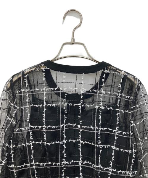 JILL BY JILLSTUART（ジル バイ ジルスチュアート）JILL BY JILLSTUART (ジル バイ ジルスチュアート) シアーチェックセットアップ ブラック サイズ:FREEの古着・服飾アイテム