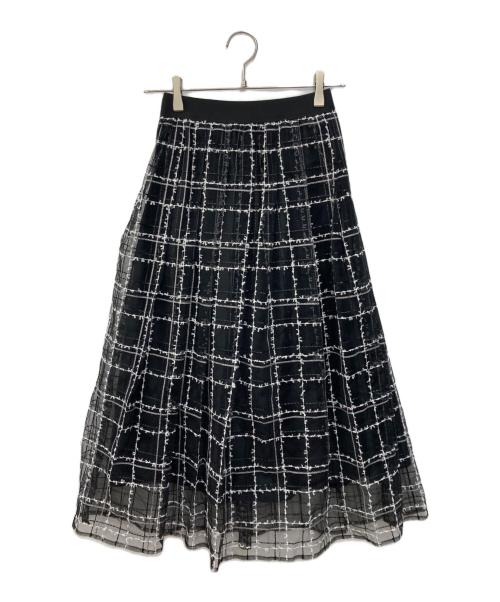 JILL BY JILLSTUART（ジル バイ ジルスチュアート）JILL BY JILLSTUART (ジル バイ ジルスチュアート) シアーチェックセットアップ ブラック サイズ:FREEの古着・服飾アイテム