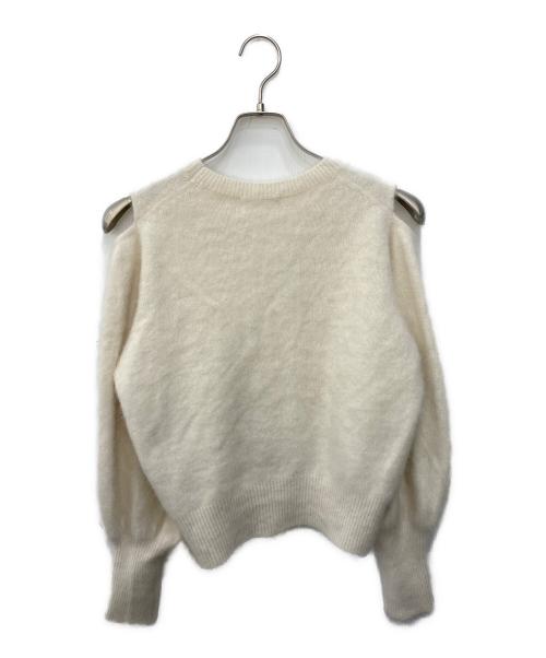 La boutique BonBon（ラブティックボンボン）La boutique BonBon (ラブティックボンボン) 【最強モテ】ヘアリーウールカシミヤ混スリットショルダーニット アイボリー サイズ:FREEの古着・服飾アイテム