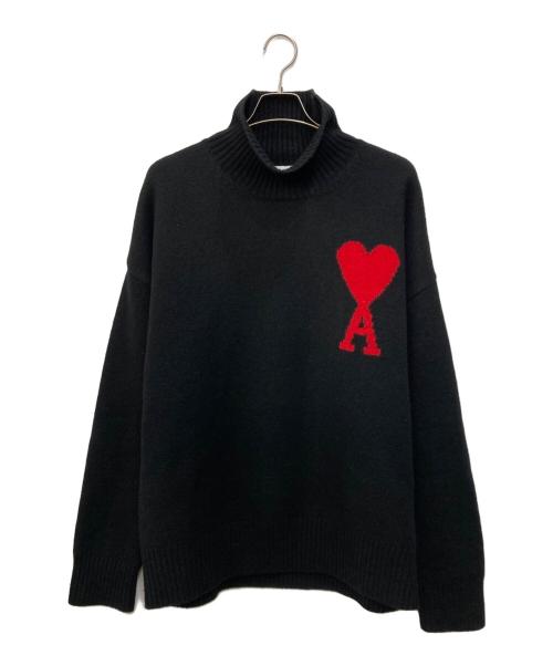 AMI Alexandre Mattiussi（アミアレクサンドルマテュッシ）AMI Alexandre Mattiussi (アミアレクサンドルマテュッシ) ADC FUNNEL NECK SWEATER ブラック サイズ:Lの古着・服飾アイテム