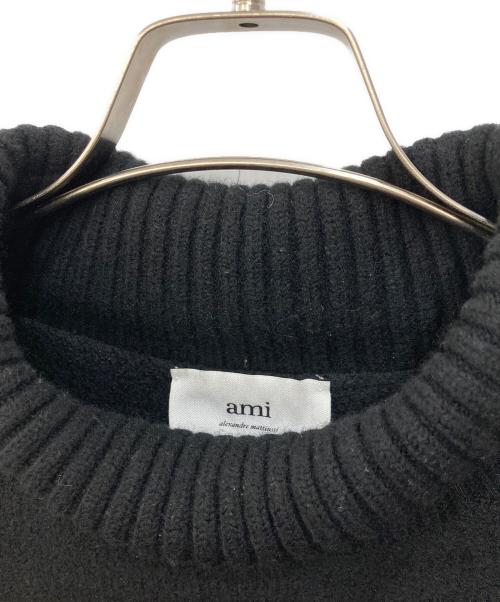 AMI Alexandre Mattiussi（アミアレクサンドルマテュッシ）AMI Alexandre Mattiussi (アミアレクサンドルマテュッシ) ADC FUNNEL NECK SWEATER ブラック サイズ:Lの古着・服飾アイテム