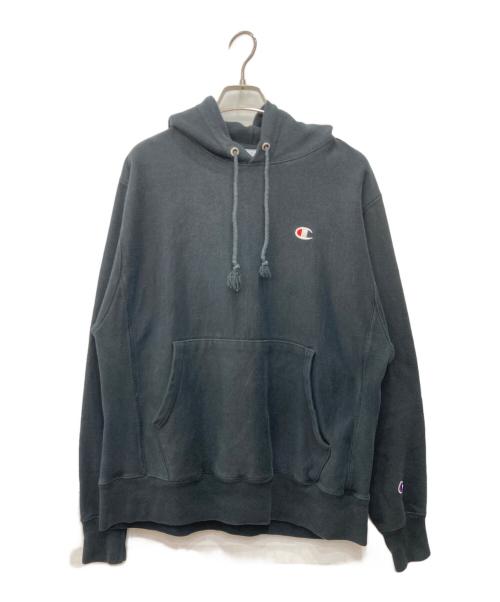Champion REVERSE WEAVE（チャンピオン リバース ウィーブ）Champion REVERSE WEAVE (チャンピオン リバース ウィーブ) プルオーバーパーカー ブラック サイズ:Mの古着・服飾アイテム