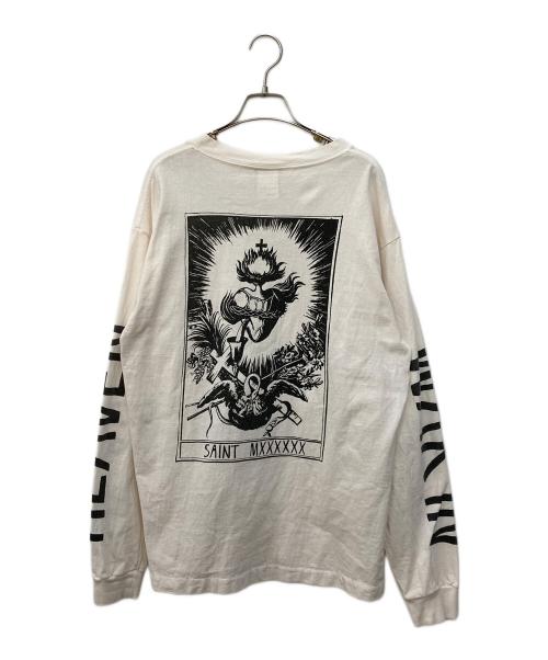 SAINT MICHAEL（セントマイケル）SAINT MICHAEL (セントマイケル) LS TEE W.I.H ホワイト サイズ:Mの古着・服飾アイテム