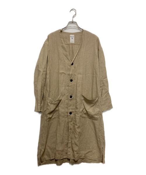 ORCIVAL（オーシバル）ORCIVAL (オーシバル) リネンクロスノーカラーコート ベージュ サイズ:SIZE 1の古着・服飾アイテム
