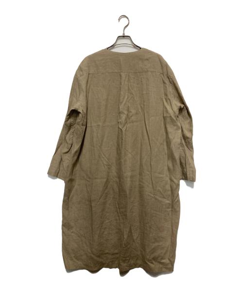 ORCIVAL（オーシバル）ORCIVAL (オーシバル) リネンクロスノーカラーコート ベージュ サイズ:SIZE 1の古着・服飾アイテム