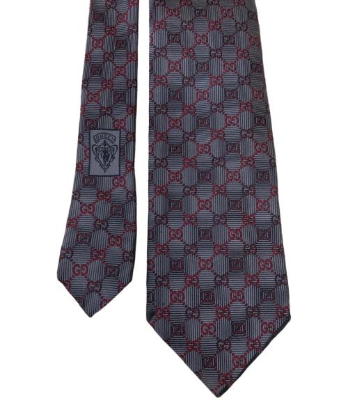 GUCCI（グッチ）GUCCI (グッチ) GG柄シルクネクタイ グレー サイズ:不明の古着・服飾アイテム