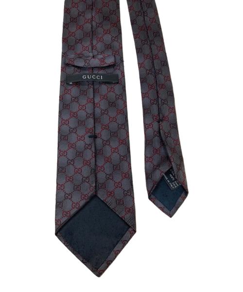 GUCCI（グッチ）GUCCI (グッチ) GG柄シルクネクタイ グレー サイズ:不明の古着・服飾アイテム