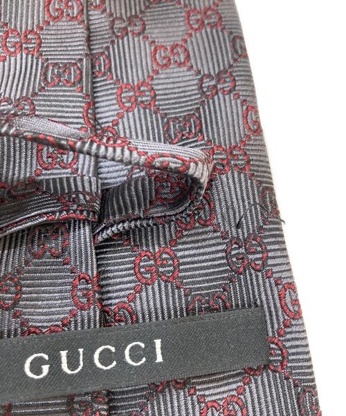 GUCCI（グッチ）GUCCI (グッチ) GG柄シルクネクタイ グレー サイズ:不明の古着・服飾アイテム