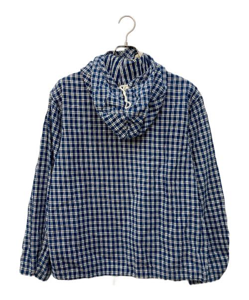 POST O'ALLS（ポストオーバーオールズ）POST O'ALLS (ポストオーバーオールズ) パラカチェックサルベージパーカー ネイビー サイズ:Sの古着・服飾アイテム