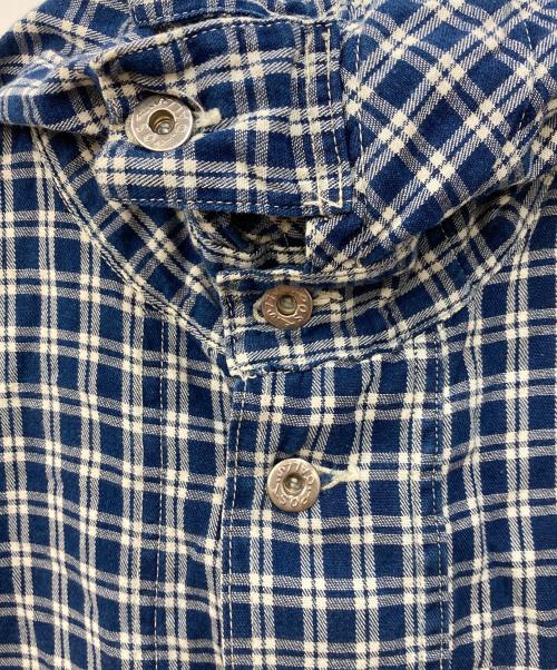 POST O'ALLS（ポストオーバーオールズ）POST O'ALLS (ポストオーバーオールズ) パラカチェックサルベージパーカー ネイビー サイズ:Sの古着・服飾アイテム