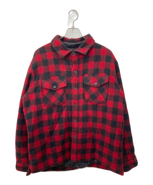 L.L.Bean（エルエルビーン）L.L.Bean (エルエルビーン) チェックシャツジャケット レッド サイズ:Ｌの古着・服飾アイテム