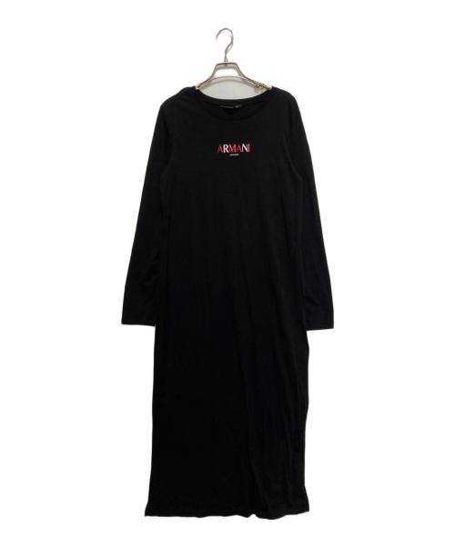 ARMANI EXCHANGE（アルマーニ エクスチェンジ）ARMANI EXCHANGE (アルマーニ エクスチェンジ) カットソーワンピース ブラック サイズ:Lの古着・服飾アイテム