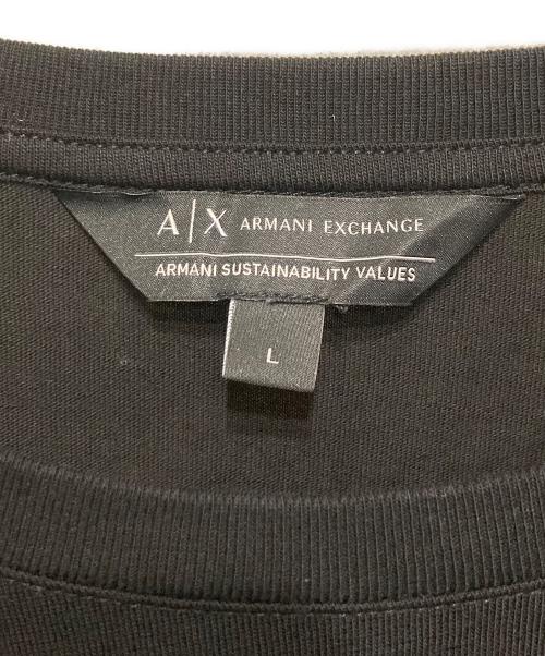 ARMANI EXCHANGE（アルマーニ エクスチェンジ）ARMANI EXCHANGE (アルマーニ エクスチェンジ) カットソーワンピース ブラック サイズ:Lの古着・服飾アイテム
