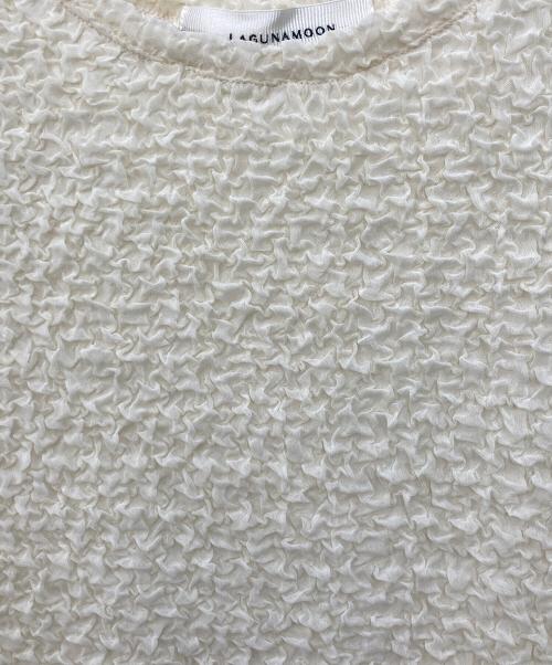 LAGUNA MOON（ラグナムーン）LAGUNA MOON (ラグナムーン) シュリンクカットソーセットベアワンピース ホワイト×ブラック サイズ:Sの古着・服飾アイテム